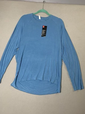 Top Under Armour Mujer Talla XL Azul Modal Espalda Abierta Manga Larga Suelto Atlético Foto 1 de 4