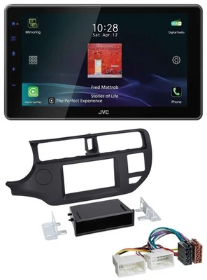 JVC DAB MP3 Bluetooth USB Autoradio für Kia Rio (UB 2011-2014) schwarz - Bild 1 von 4