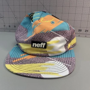Neff 80s 90s Vintage Memphis Style All Over Design Hat Cap Snap Back Snapback - Picture 1 of 9