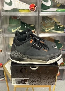 Jordan 3 Retro Fear With Box Grey Suede Boys 5.5Y Used Good Condition - Picture 1 of 6