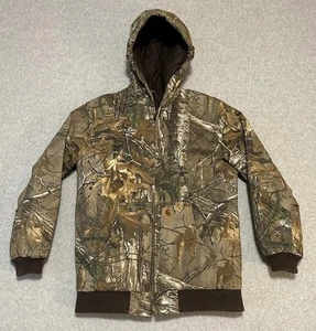 Chaqueta Carhartt Juvenil XL 18/20 Adulto Pequeña Realtree Camuflada Acolchada Cremallera Logo - Imagen 1 de 12