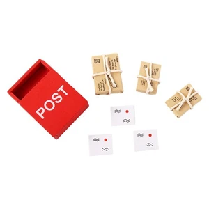 Letter Box Mini Mailbox With Mail Sack Postcard Simulation Furniture Toy - Picture 1 of 12