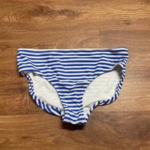 Lands End Girls Hipster Bikini Bottom Blue White Striped Size 16/XL - Picture 1 of 5