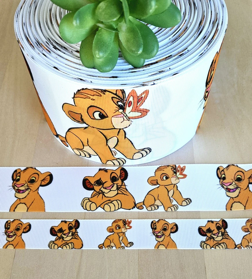 Cinta de grosgrain de 7/8, 1,5 y 3" (1 YD) Lion King Nala Disney Safari Ribbon Foto 1 de 1