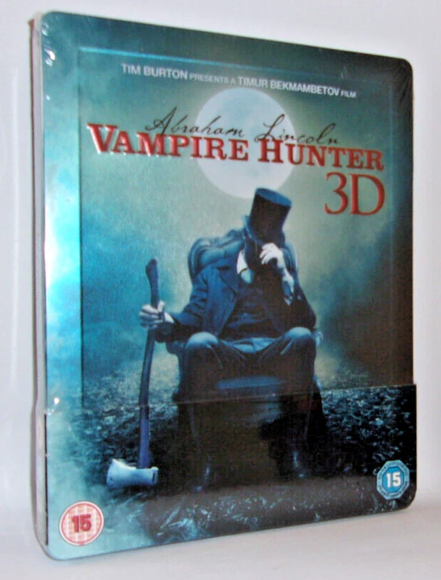Abraham Lincoln Vampire Hunter 3D (Blu-ray, 2014) Exclusive Steelbook New/Sealed - Image 1 of 3