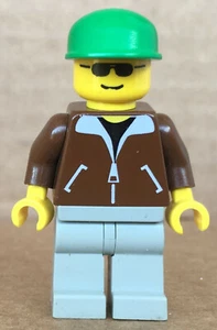 LEGO ® Minifigura Clásico Hombre Gorra Verde Gafas de Sol Set 2531 Rescue - trn107 - Imagen 1 de 3