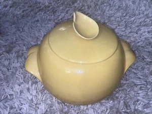 Frankoma 4W Art Pottery Cookie Jar With Lid Yellow - Picture 1 of 11