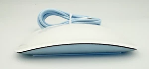 Genuine Apple Magic Mouse for Macs BLUE A1657 Nice! W/ Blue Woven Cable - Picture 1 of 5