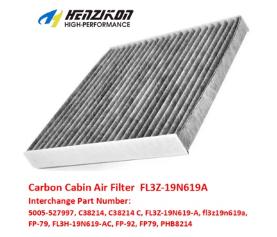 Filtro de aire acondicionado cabina carbono para Ford F-150 2015-2022 2,7 L 3,3 L 3,5 L 5,0 L CF12150 Foto 1 de 4