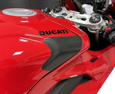 PROTEZIONI SERBATOIO FIBRA CARBONIO DUCATI SBK PANIGALE V4 V4S V4R 2022-24 - Imagen 1 de 4