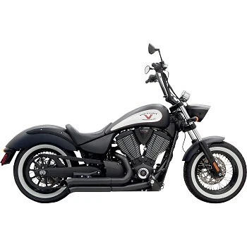 Bassani Black Pro Street Turn-Out Exhaust System for Victory 06-16 - Image 1 of 2