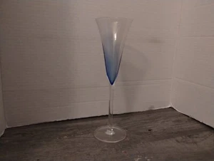 Tall Blue Tinted Martini & Rossi Champagne Flute 10" - Picture 1 of 4