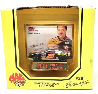 NRFB NASCAR RACING CHAMPIONS MACTOOL RACING #28 1994 EDICIÓN PREMIER ERNIE IRVAN Foto 1 de 4
