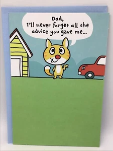Hallmark Happy Father’s Day Card DAD From Son Daughter Funny Cat 8x5.5 - Picture 1 of 2