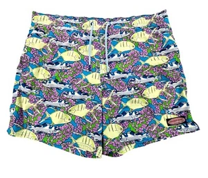 Bañador Vineyard Vines para hombre grande estampado de peces y corales forrado de secado rápido - Imagen 1 de 9