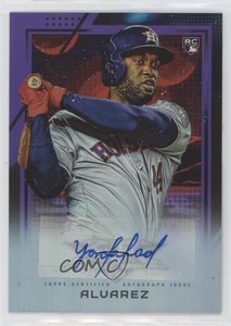 2020 Topps Fire Fire Auto Purple /50 Yordan Alvarez #FA-YA Rookie Auto RC