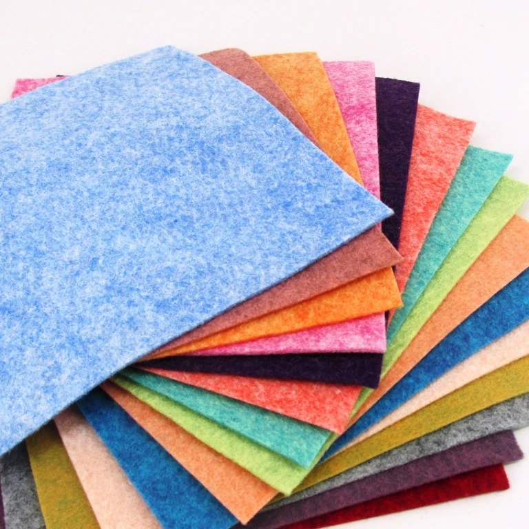 OVER THE RIVER FELT 15 - 9"X12" Luminous Heathered Collection - Merino Wool blend Felt Sheets