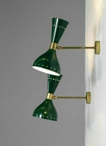 Wall Sconce Pair of Mid Century Italian Diabolo Light Fixture Lamps Cover