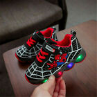 Boys Spiderman Flashing Light Up Trainers Kids LED Shoes Children Gift Sneakers
