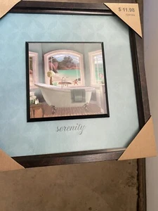 Wall Bathroom Picture Frame 12x12 Wall Hanging New - Picture 1 of 2