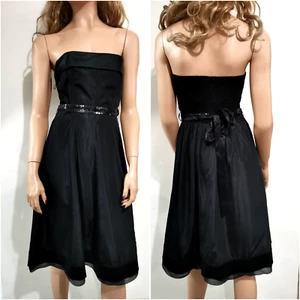 AUTH vintage Dolce&Gabbana D&G strapless with embroidered belt black Dress IT 40 - Picture 1 of 14