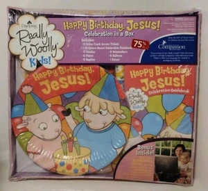 DaySpring Really Woolly Happy Birthday Jesus Celebration in a Box Party Kit 2009 - Picture 1 of 4