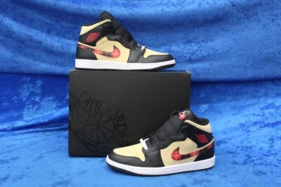 Nuevo Air Jordan 1 Mid SE 2022 para hombre 'Tartan Swoosh' DZ5329 001 talla 10 marrón EE. UU. Foto 1 de 4