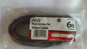 Axis 6ft RG6 Screw-On Video Cable - Picture 1 of 1