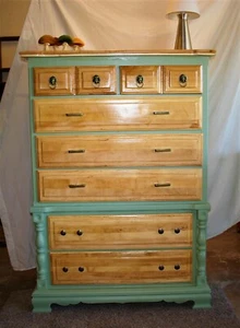 Restored vintage tall dressers chest of drawers - Picture 1 of 3