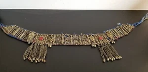 Antique Silver Yemeni Jewish Tribal Bedouin skull cap ornament 248 G - Picture 1 of 15