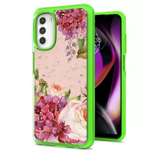Karat Series Hybrid Case for Motorola Moto G 5G 2022 - Flower - Picture 1 of 1