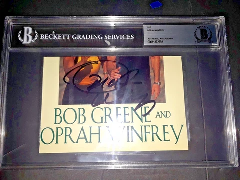 OPRAH WINFREY O LEGENDARY GLOBAL ICON SIGNED AUTOGRAPHED BECKETT BAS SLAB RARE Cover
