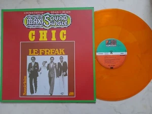 CHIC Le Freak / Savoir Faire *1978 CLEAR ORANGE VINYL MAXI LIMITED EDITION* - Foto 1 di 2