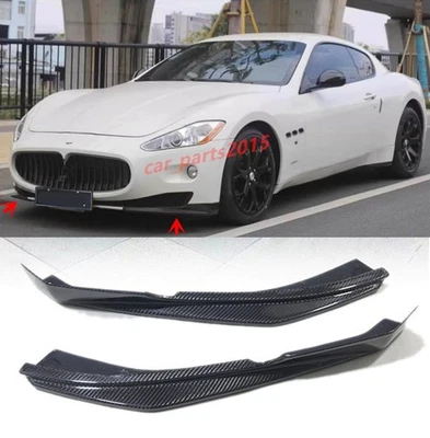 For Maserati GranTurismo 2007-2019 Real Carbon Front Bumper Splitter Lip Cover - Image 1 of 4