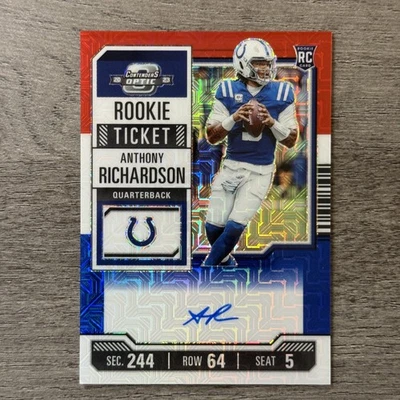 Anthony Richardson Red White & Blue Prizm /13 Autographed 2023 Contenders Optic  - Image 1 of 2