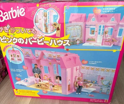 Vintage 1998 Mattel Barbie Pink Barbie House with a Key Doll House - Image 1 of 4