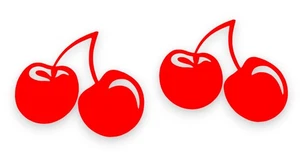 Twin Cherries Cherry Small Large Car Van Window Bumper Wall Sticker Decal IBIZA - Picture 1 of 4