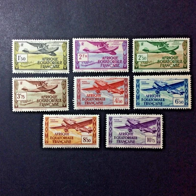 BroadviewStamps África Ecuatorial Francesa #C1-C8 MH VF Foto 1 de 2