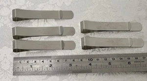 Vintage 3-1/4” Stainless Steel Banker’s Clasp for Papers • Lot of 5 • Japan - Picture 1 of 3