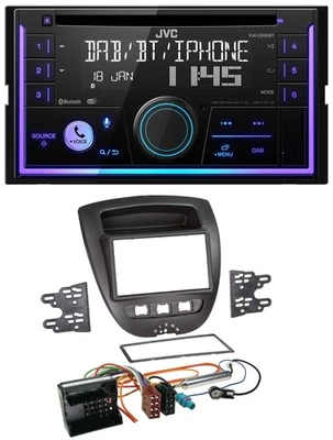 JVC MP3 USB 2DIN DAB Bluetooth CD Autoradio für Citroen C1 Peugeot 107 Toyota Ay - Bild 1 von 4