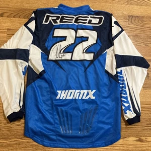 Chad Reed Autographed Thor Motocross Jersey Mens Small Blue White No. 22 Racing - Picture 1 of 17