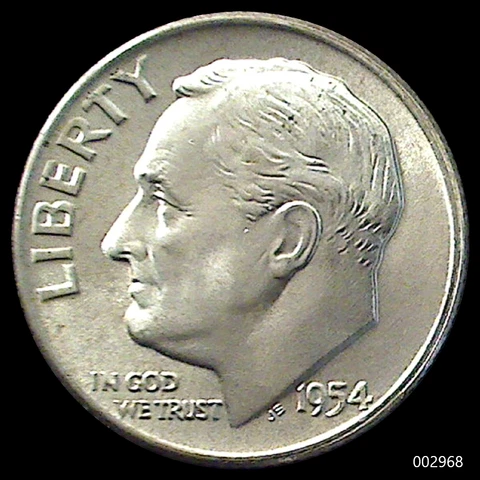 1954-D Roosevelt Dime (Brilliant & Uncirculated ~ *GEM*) Cover