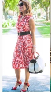 Cabi Women Sleeveless Pleated Button Down Shirt Dress Size M - Picture 1 of 10