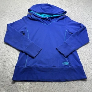 The North Face Terry Hoodie Blue Teal Polyster Blend Womens Size Medium M - Picture 1 of 13
