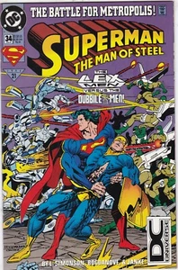 SUPERMAN : MAN OF STEEL # 34 RARE DCU LOGO VARIANT!! 1994 HTF - Picture 1 of 2