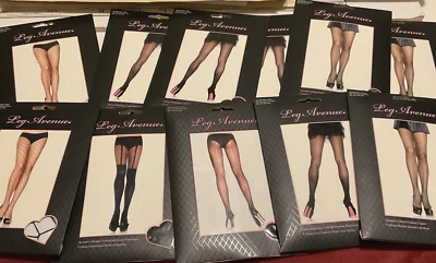 NUEVAS Medias Leg Avenue Negras Sexy Spandex/Nylon 90-160lbs - Elige tu Estilo Foto 1 de 4