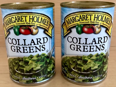 Lof of 2: 14oz Canned Collard Greens, Margaret Holmes Southern Style BB 2027+ - Image 1 of 4