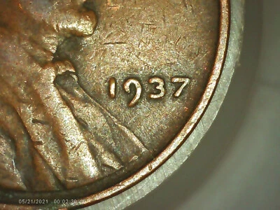 1937-P Lincoln Wheat Penny, No mint mark, DDO Doubled Die Obverse, rare 1c - Image 1 of 4