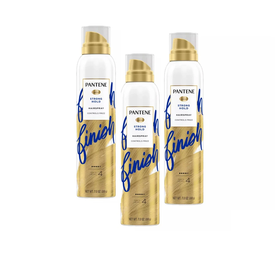 (3 упаковки) Pantene аэрозоль уровень 3 лак для волос без спирта щеточный гибкий 7 унций - Изображение 1 из 1