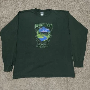 VTG High Sierra Shirt XL Green 15th Annual Music Festival 2005 Y2K Gildan - Picture 1 of 8